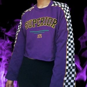 "Superior 1975" Racer Cropped Sweatshirt 🏁💕